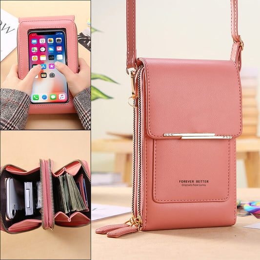 Touch Screen Pocket Crossbody Wallet Bag