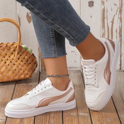 Women's Platform White Tennis Shoes