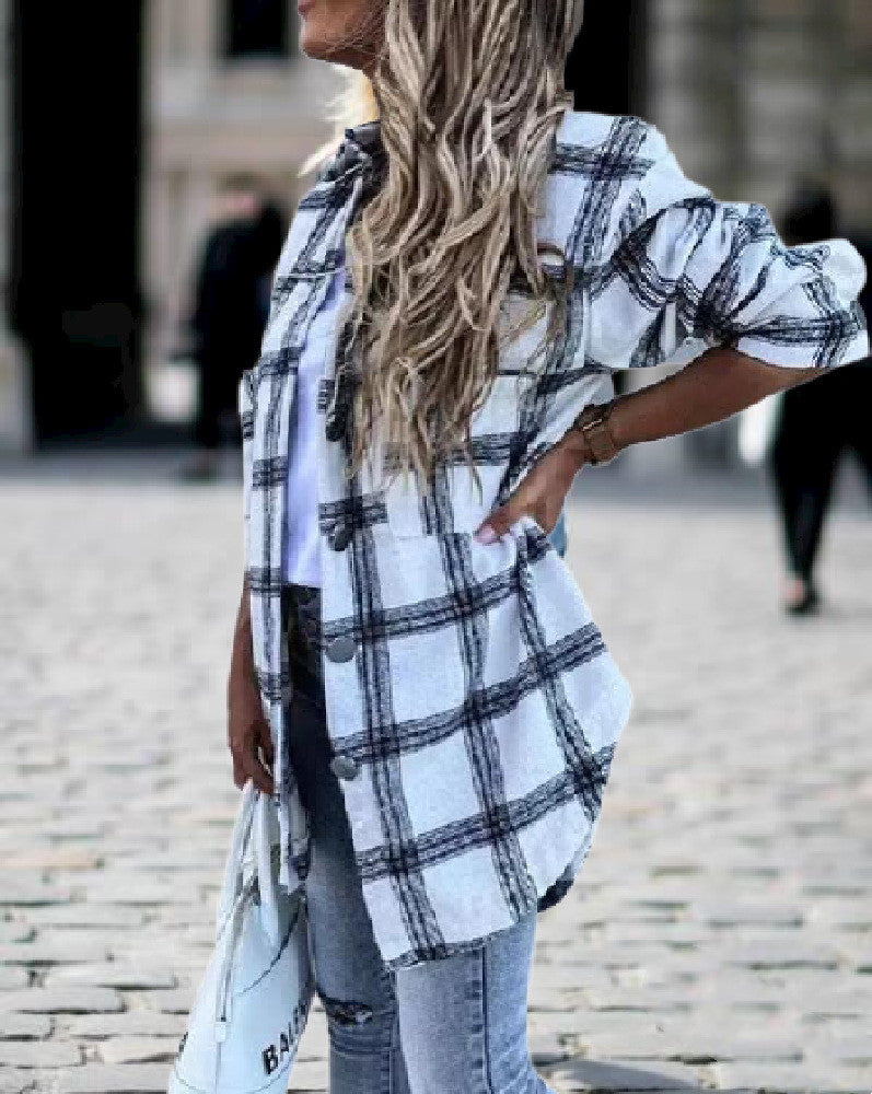 Lightweight Plaid Top