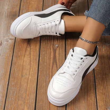 Women's Platform White Tennis Shoes