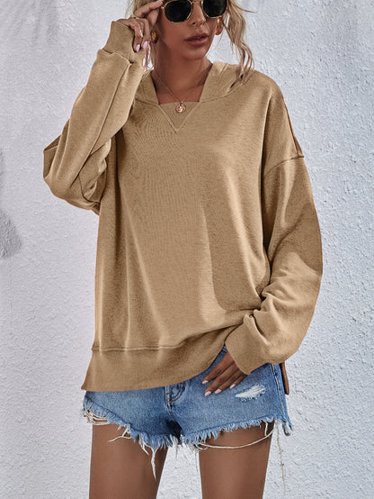 Womens Candy Color Long Sleeve Tops