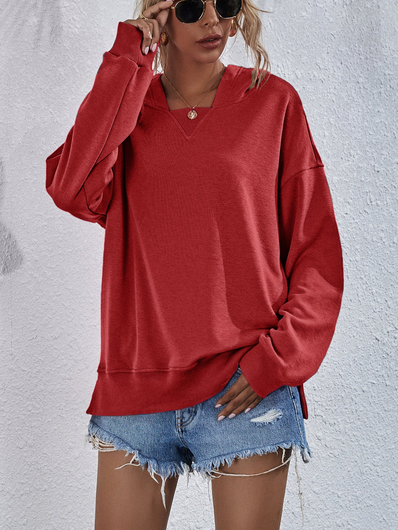 Womens Candy Color Long Sleeve Tops